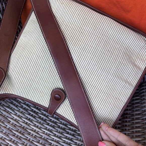 Authentic Hermes Toile Swift Evelyne PM leather brown crossbody bag RARE - Picture 16 of 16